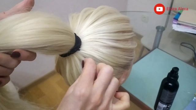 "Веселый" высокий хвост за 5 минут. Быстрая причёска смотреть онлайн