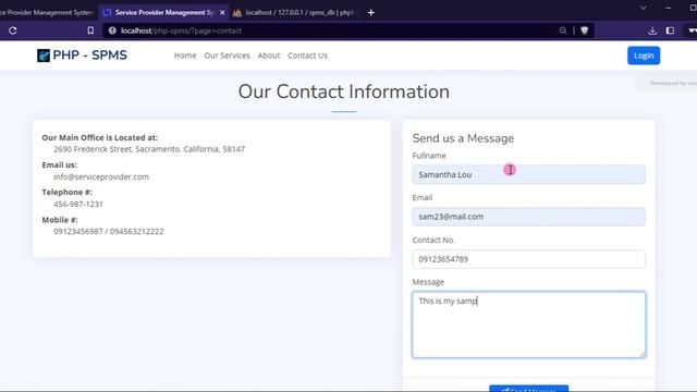 Service Provider Management System using PHP and MySQL DEMO смотреть онлайн