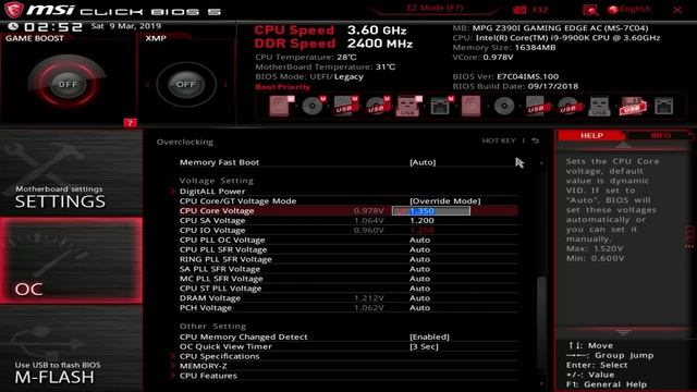 MSI Z390i Gaming Edge AC BIOS Walk-through + 4800MHz DDR4