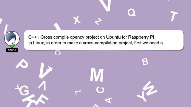C++ : Cross compile opencv project on Ubuntu for Raspberry Pi смотреть онлайн