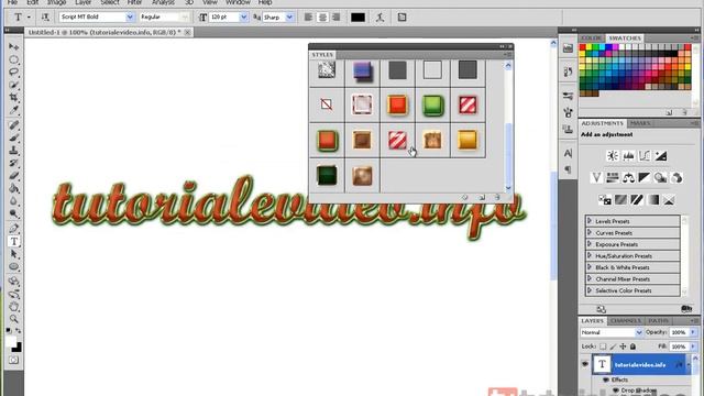 Cum utilizez layer styles in Photoshop смотреть онлайн