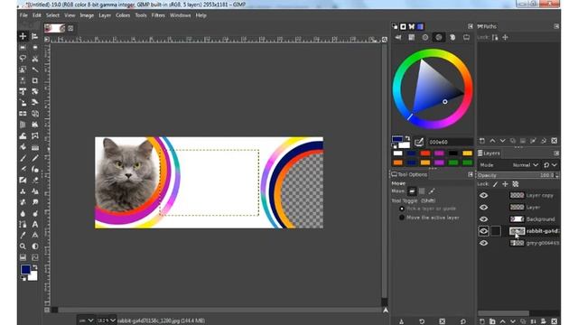 Create Profesional Banner Design in GIMP смотреть онлайн
