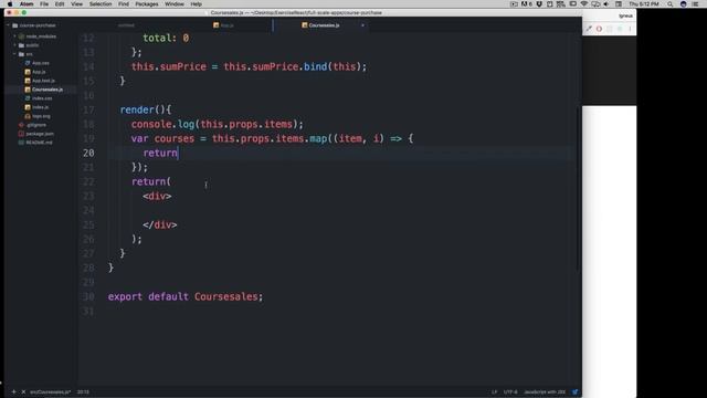 Course sales App part 2 getting courses Reactjs with ES6#24 смотреть онлайн