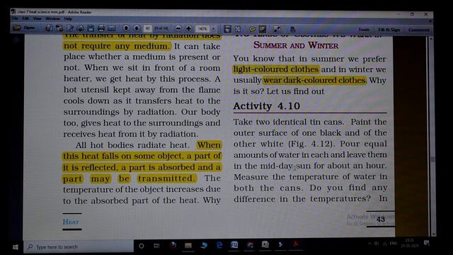 5. ||Class VII - Science|| Chapter #4 : Heat| Kinds of Clothes We Wear in Summer & Winter | Part - смотреть онлайн