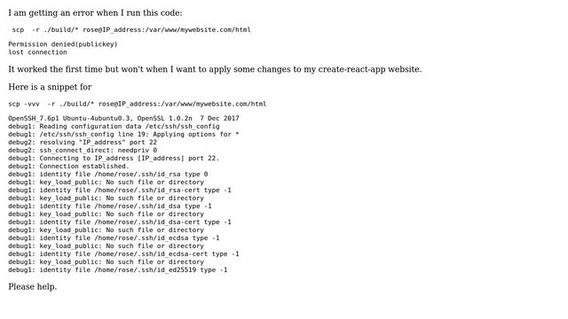 Unix & Linux: Permission denied when I try to transfer file using scp -r смотреть онлайн