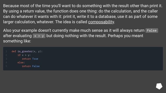 What does return True/False actually do? (Python) смотреть онлайн