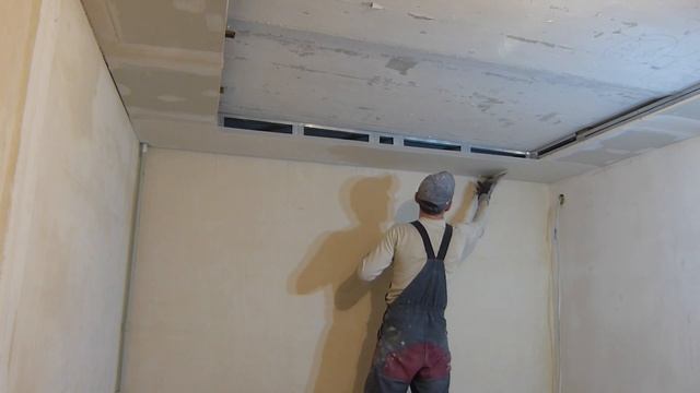 Поклейка стеклохолста на шпатлевку 1 . Мультифиниш.1. смотреть онлайн