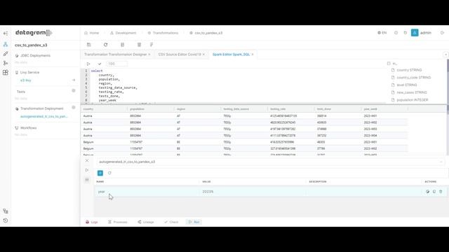 Пример работы с файлами CSV и файловой системой S3 смотреть онлайн