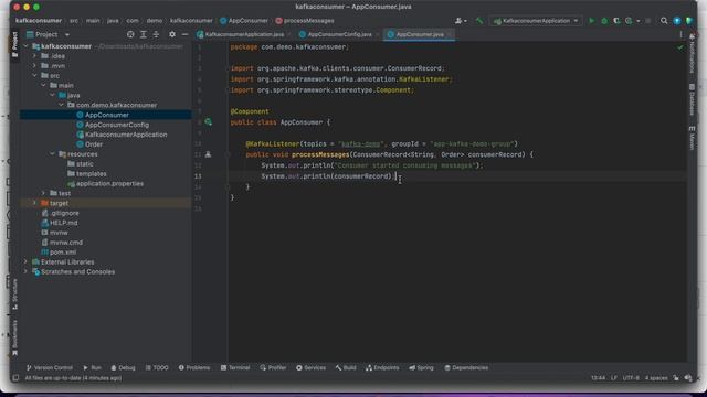 Spring for apache Kafka, Producer and Consumer - Part 2 смотреть онлайн