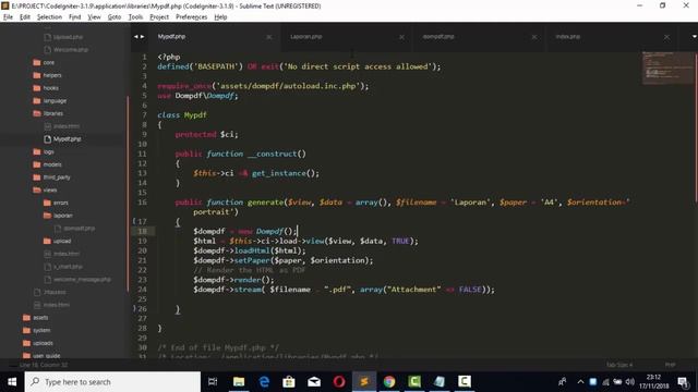 Tutorial Codeigniter 3 Membuat Laporan dengan DOMPDF #37 смотреть онлайн