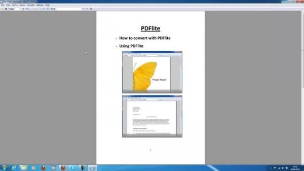 How to convert to PDF - PDFlite