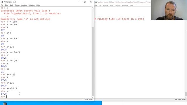 Python Basics Tutorial Finding Time 168 Hours In A Week смотреть онлайн