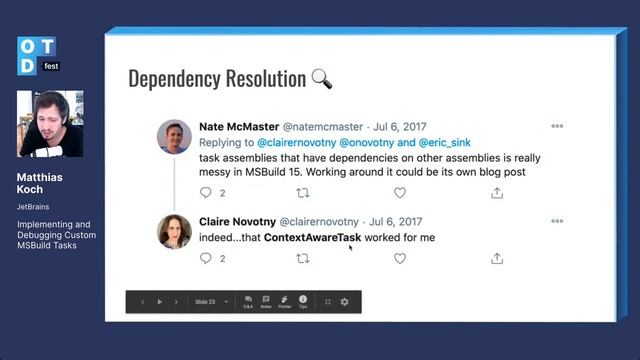 Matthias Koch. Внедряем и дебажим собственные задачи MSBuild смотреть онлайн