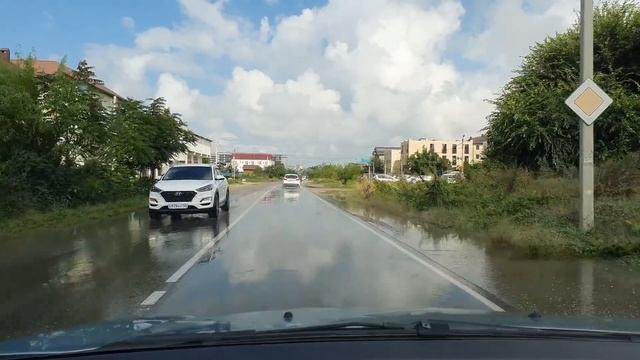 #Анапа Сегодня погода налаживается! Дорога от Анапы до Витязево 16.08.2021 смотреть онлайн