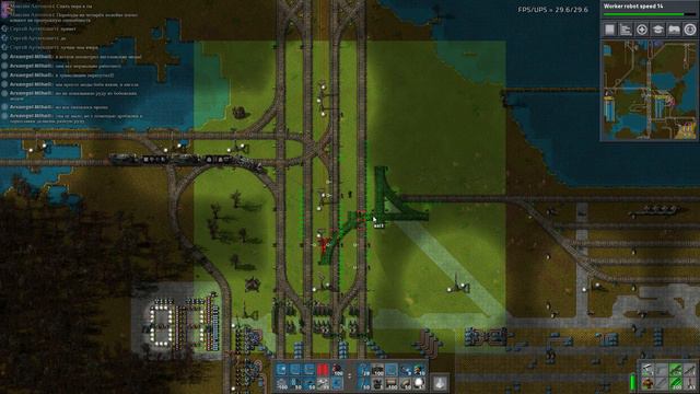 Factorio. Big game. Поездатая шина. смотреть онлайн