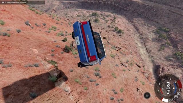 Beamng Drive Slow-Mo Crash Rally Car смотреть онлайн