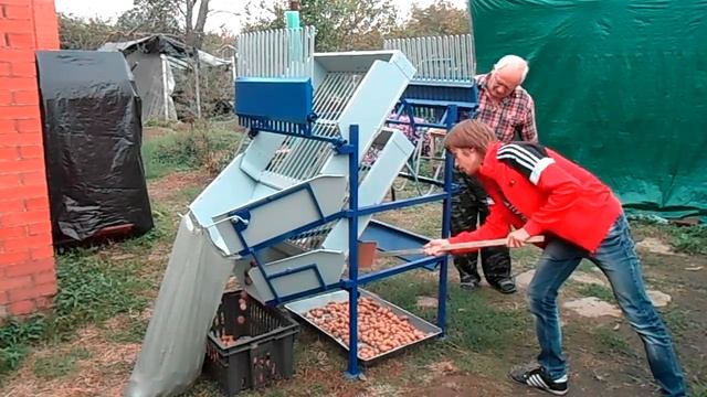 Сортировка картофеля. Ручной, мобильный сортировщик картофеля, лука и других клубнеплодов. смотреть онлайн