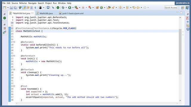 JUnit 5 Basics 18 - Changing default TestInstance behavior смотреть онлайн