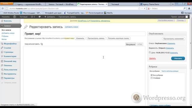 Уроки WordPress. Как настроить и оформить тему Agency смотреть онлайн
