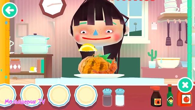 ГОТОВИМ ЕДУ и кормим смешного человечка в детской игре смотреть онлайн