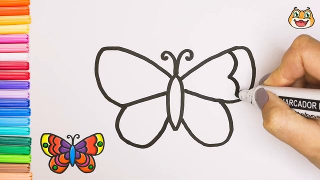 How to draw a butterfly? Как нарисовать бабочку? Cómo dibujar una mariposa? #drawings смотреть онлайн