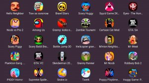 Poppy Playtime,Hello Neighbor,Among Us,Granny,Spone Neighbor