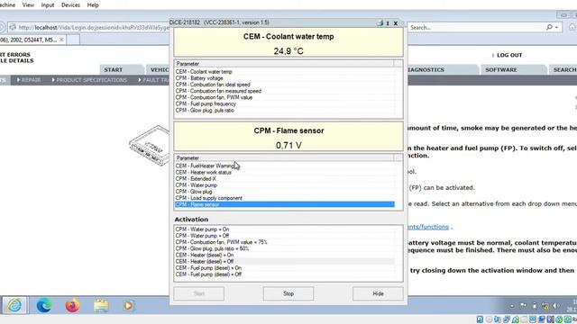 Eberspächer Ardic 912D/ Volvo Ardic 912D Eelsoojendus