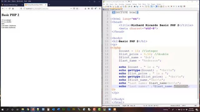 Tutorial php 2022 - 007 xampp basic php 7 смотреть онлайн