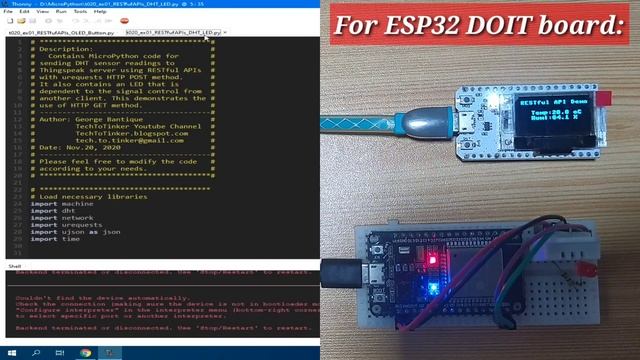 020 - ESP32 MicroPython: RESTful APIs Bidirectional Communication смотреть онлайн