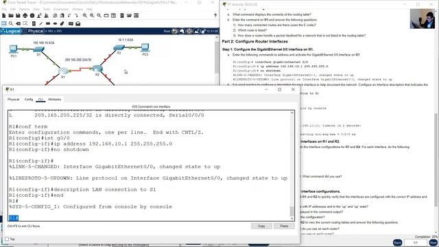 10.3.4 Packet Tracer - Conectar un Router a una LAN смотреть онлайн