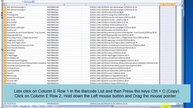 From MS Excel spreadsheet to Printed Barcode labels смотреть онлайн