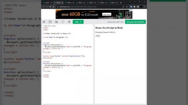 3_JS JavaScript Where To . Где кодить.  JavaScript Tutorial w3schools.com