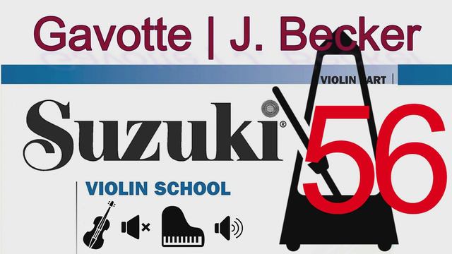 Gavotte | Piano Accompaniment Jean Becker | Suzuki Violin School | Volume 3 | 56 смотреть онлайн
