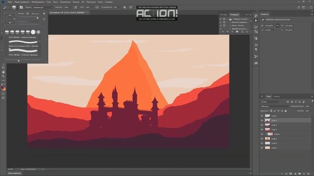 Speed Art "Замок в лесу" смотреть онлайн