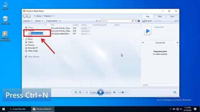 Create a playlist on the file menu shortcut key in window media player смотреть онлайн