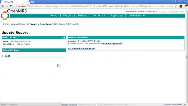 OpenMRS Re-implement BIRT Module - Creating a BIRT Report смотреть онлайн