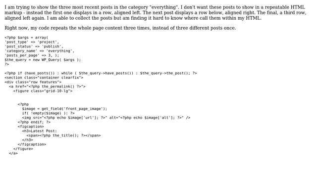 Wordpress: Displaying 3 Category Posts differently смотреть онлайн