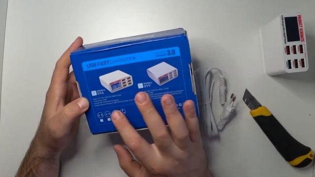 6 портовое USB зарядное устройство с портом для быстрой зарядки. смотреть онлайн