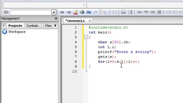 Program to reverse a string without using strrev in C Language смотреть онлайн