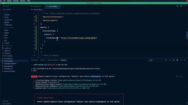 Nuxt.js Querying a GraphQL API (part 1) смотреть онлайн