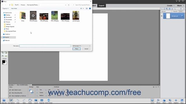Photoshop Elements 2020 Tutorial Placing Files Adobe Training смотреть онлайн
