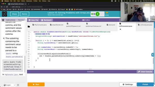 Code.org AP CSA U6L10 Solving Problems with ArrayLists смотреть онлайн
