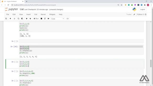 23- List Part-2 in Python (Arabic) смотреть онлайн