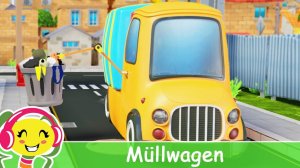 Müllwagen Müllauto kinder lied | HeyKids - Kinderlieder Deutsch