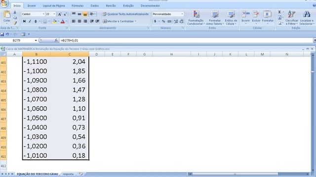 Curso de Excel Resolução da Equação Terceiro 3 Grau com Gráfico Matemática смотреть онлайн