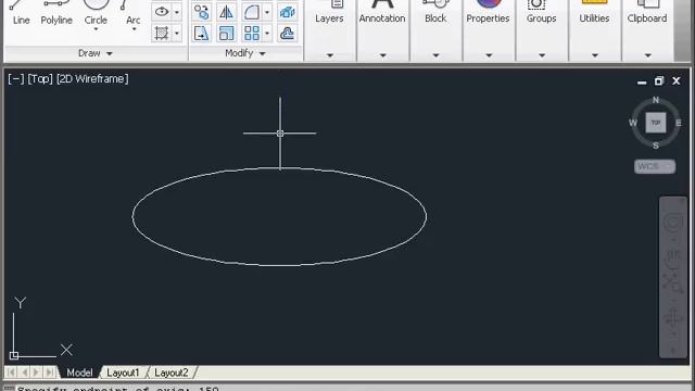автокад 2012 Ellipse Эллипс смотреть онлайн