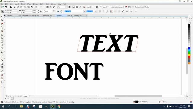 Corel Draw Tips & Tricks Make a Font Italic and others on you page the same смотреть онлайн