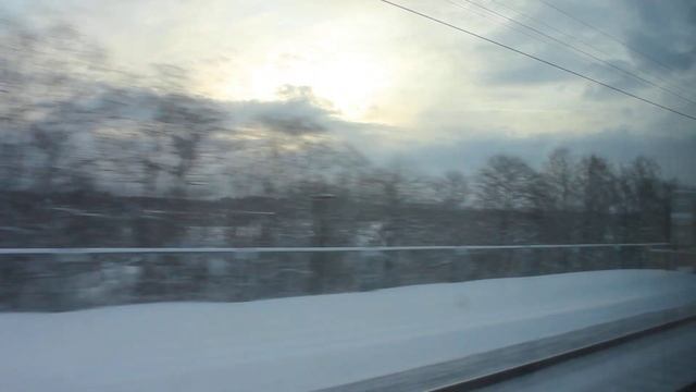 Мчим по Клинскому району и любуемся на зимнюю природу в Стреглово и Фроловском из окна поезда смотреть онлайн