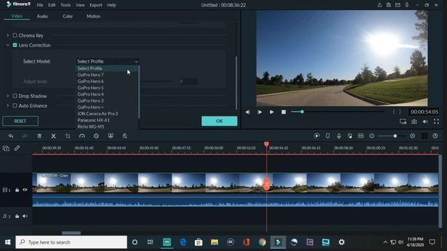 REMOVING FISH-EYE EFFECT WITH FILMORA 9!!! смотреть онлайн