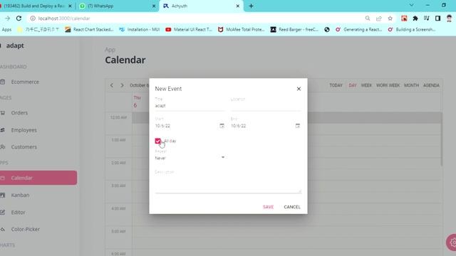 React Js Admin DashBoard смотреть онлайн